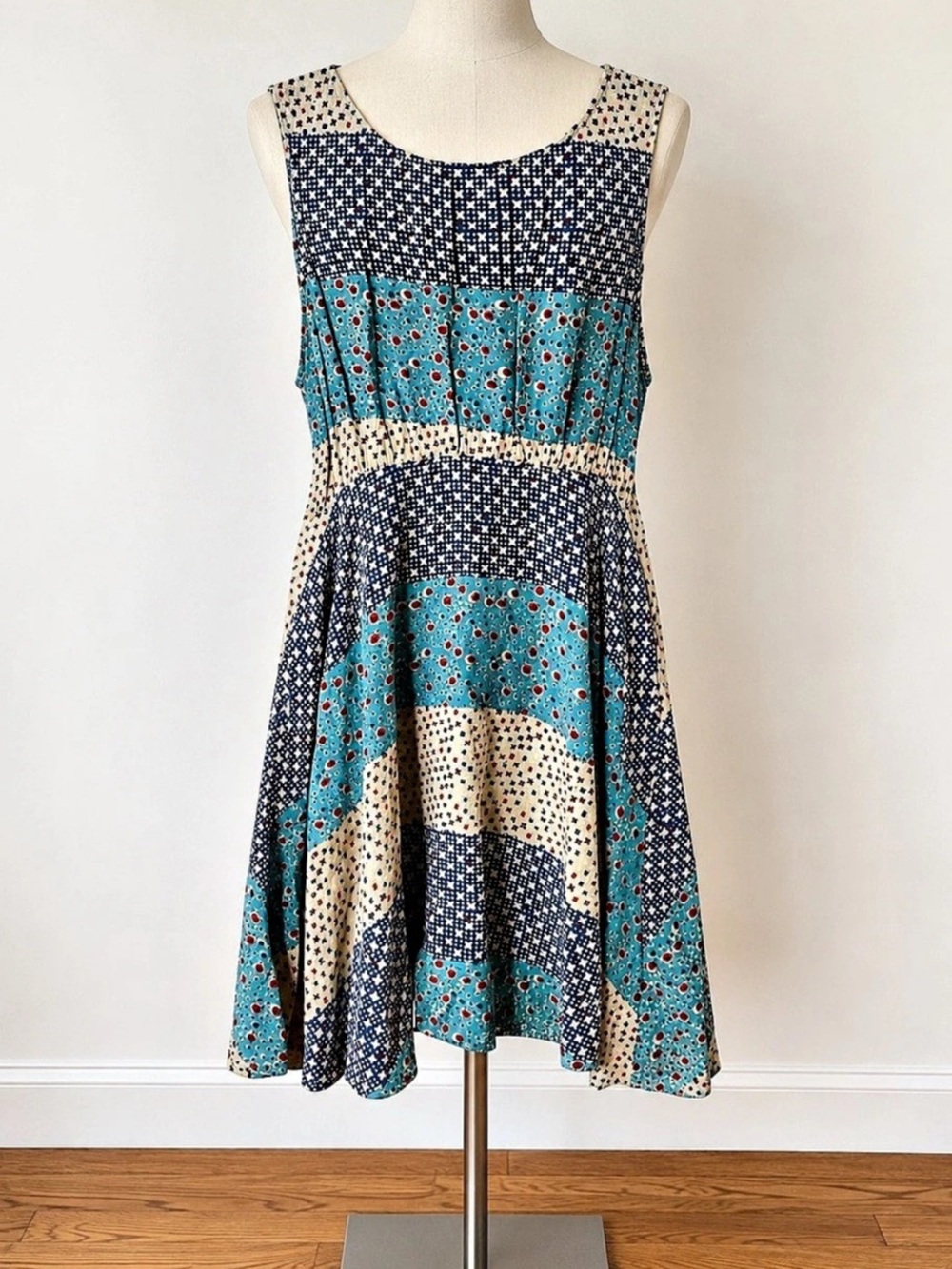 Free People Printed Mini Dress Size 10 Like New